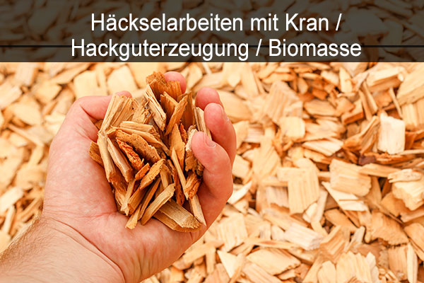 Häckselarbeiten, Hackguterzeugung, Biomasse, Planketal, Berlin, Potsdam, Brandenburg,